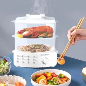 🍽️ قدر بخار كهربائي سيلفر كريست 12 لتر – 1500 واط – طبخ صحي وسريع
