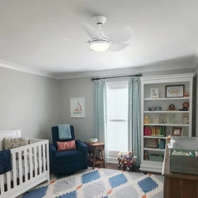 مروحة سقف مع إضاءة ليد شكل زهرة 40W -40سم