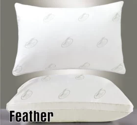 وسادة Feather الفندقية الفاخرة – راحة ناعمة مميزة  منفوشة، قابلة للتهوية وداعمة