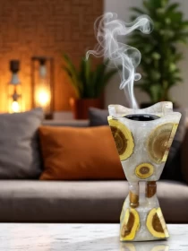 مبخرة فاخرة لتعطير المنزل والديكور -18سم