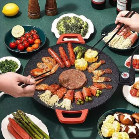 مقلاة كهربائية غير لاصقة للشوي الداخلي – 14.17 بوصة