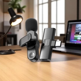 ميكروفون لاسلكي بموصل تايب سي   للبث والتسجيل الاحترافي