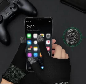 قفازات قيمنق للموبايل بشاشة لمس وأطراف موصلة -1زوج