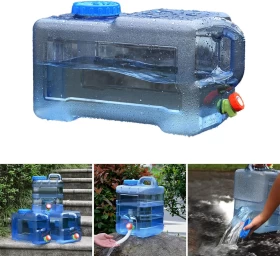 دلو مياه محمول مع صنبور ومقبض  5.5 لتر