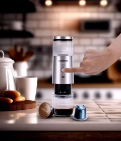 ماكينة إسبرسو محمولة من ليبريسو – متوافقة مع البن المطحون وكبسولات Nespresso
