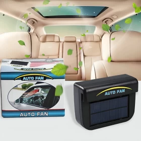 Car Fan Auto Front/Rear Window Solar- Fan Portable Powered Air Purifiers