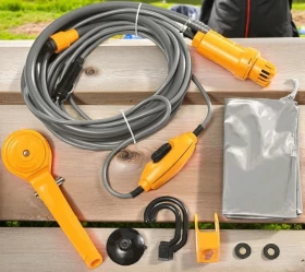 دش متنقل للتخييم – 12 فولت قابل لإعادة الشحن