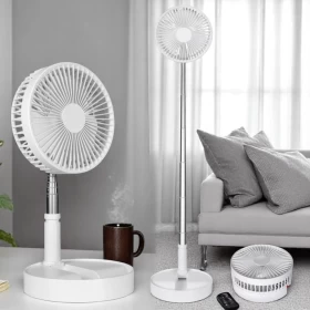 مروحة مكتب وأرضية قابلة للطي وقابلة للشحن -36x99سم