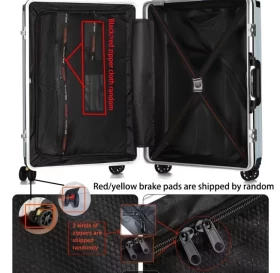 حقيبة سفر بإطار ألمنيوم مع حامل كوب ومنفذ USB – حقيبة ذكية للسفر