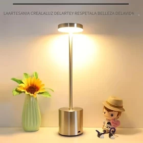 مصباح طاولة LED لاسلكي – بثلاثة ألوان وإضاءة قابلة للتعتيم باللمس