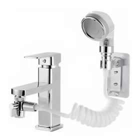 External Shower Shattaf Travel Head Connected To The Sink