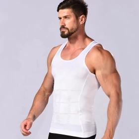 Slim N Lift Slimming Vest For Men White