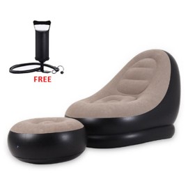 Inflatable Leisure Sofa Chair with Footstool