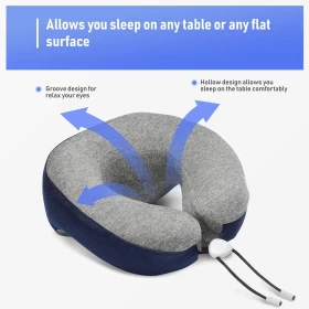 Memory Foam Travel Neck Pillow Ultimate Comfort for Airplane Travel